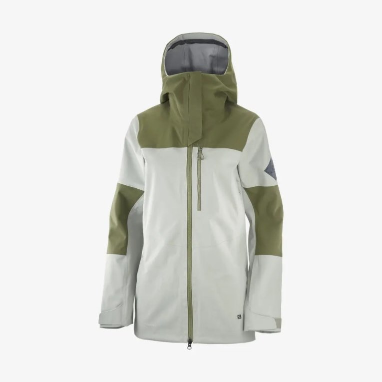 Mint / Olive Salomon Stance 3L Women's Ski Jackets | IE AF3280